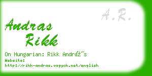 andras rikk business card